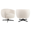 Lounge Stuhl Estelle beige blockweave swivel