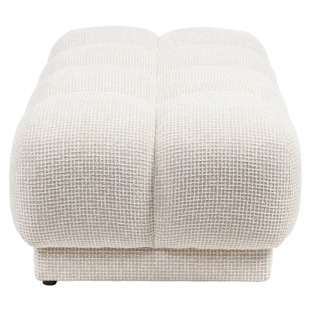 Hocker & Fußbank Noah beige blockweave