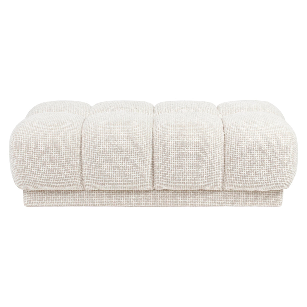 Hocker & Fußbank Noah beige blockweave