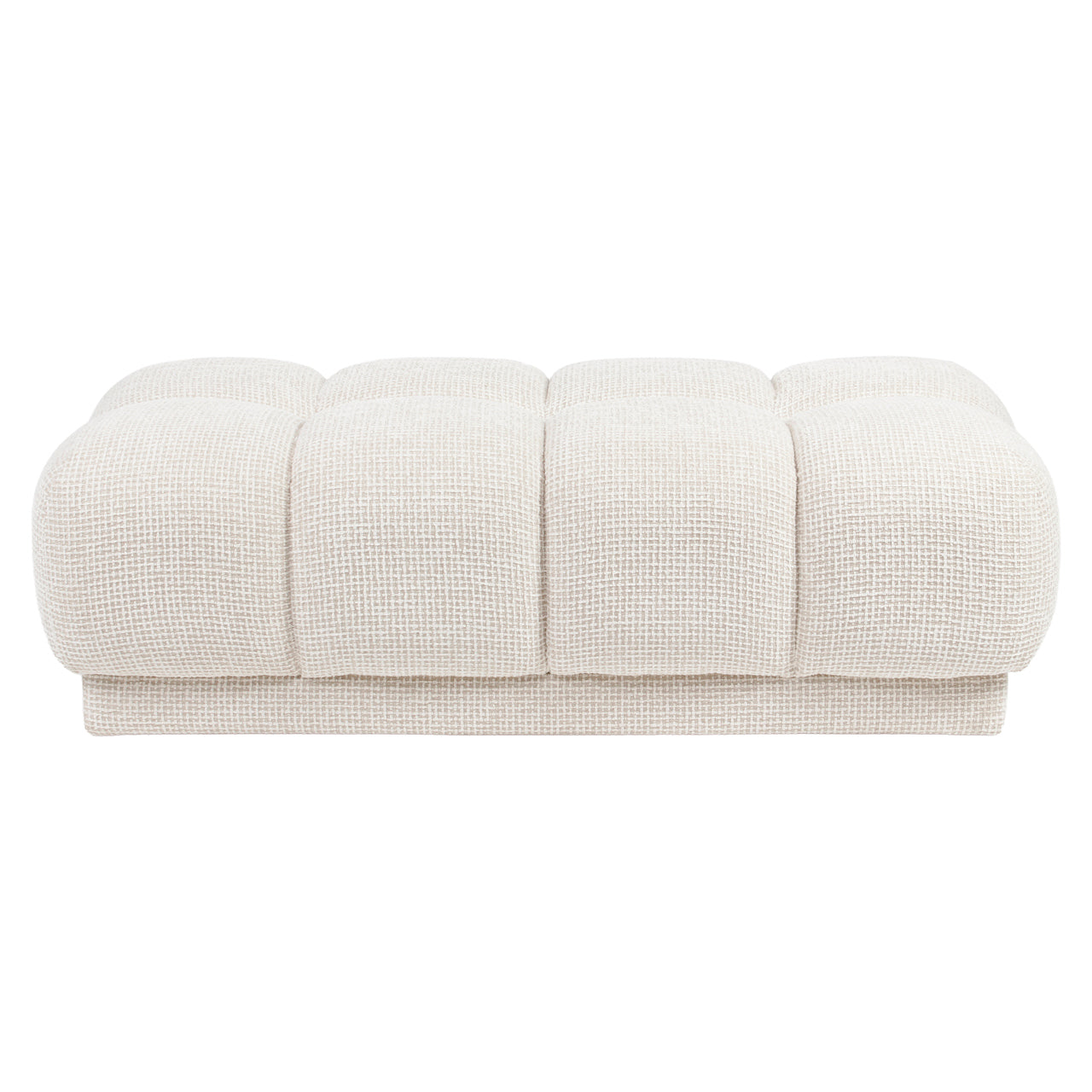 Hocker & Fußbank Noah beige blockweave