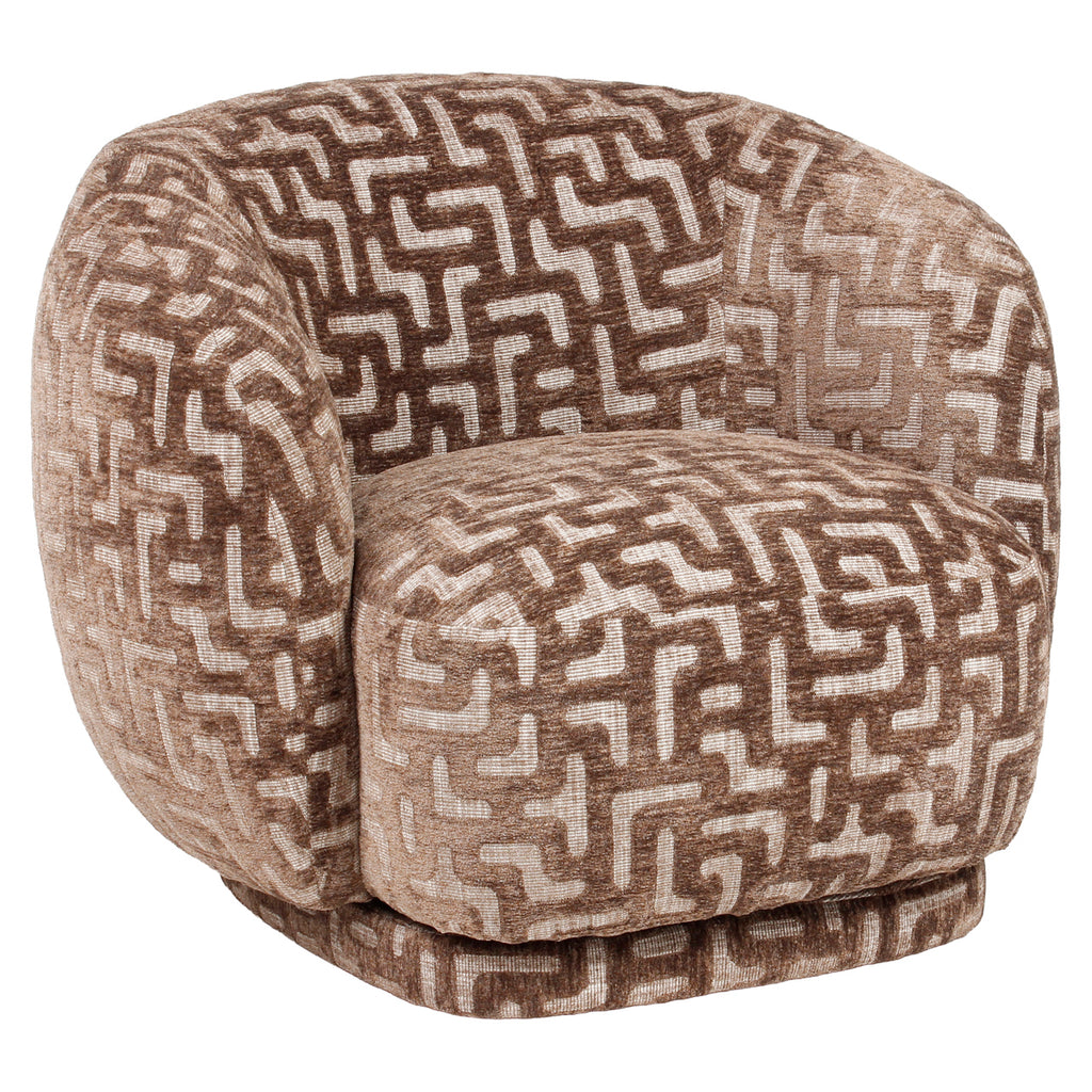 Lounge Stuhl Negreslo brown labyrinth swivel