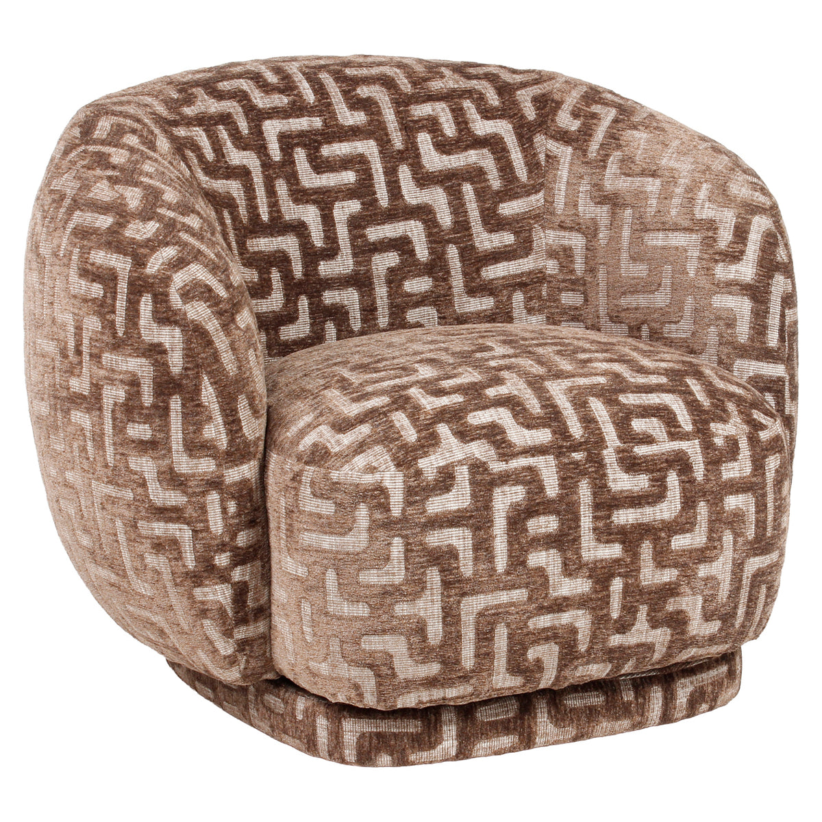 Lounge Stuhl Negreslo brown labyrinth swivel
