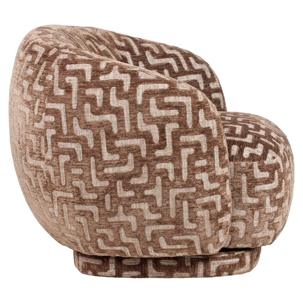 Lounge Stuhl Negreslo brown labyrinth swivel