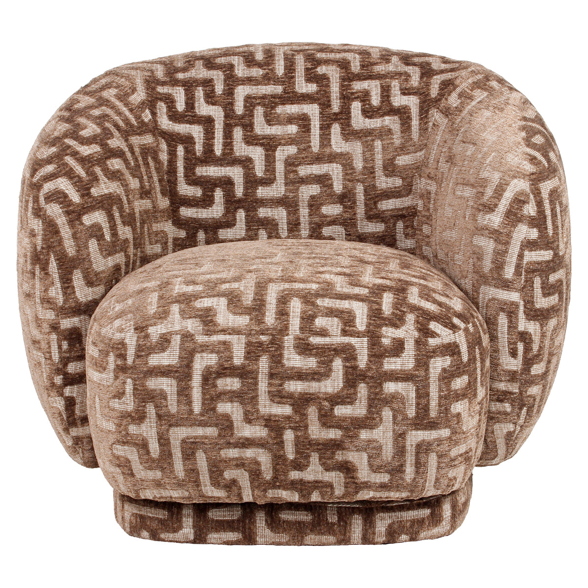 Lounge Stuhl Negreslo brown labyrinth swivel