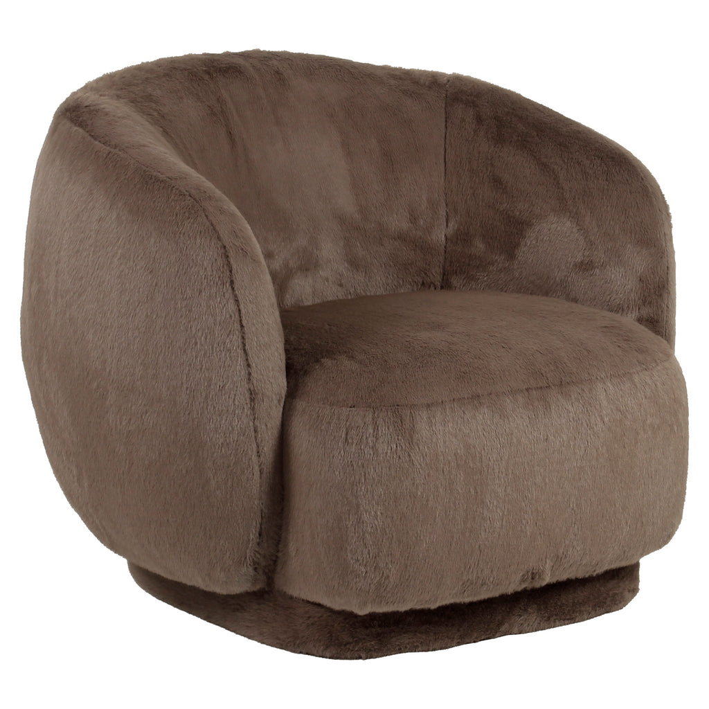 Lounge Stuhl Negreslo brown fluffy swivel