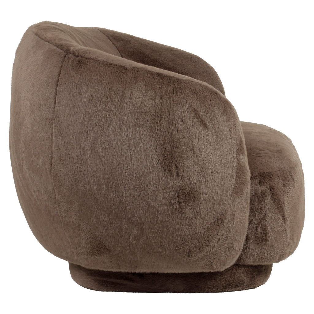 Lounge Stuhl Negreslo brown fluffy swivel