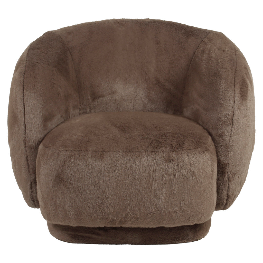 Lounge Stuhl Negreslo brown fluffy swivel