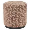 Hocker & Fußbank Lexie brown labyrinth 45Ø