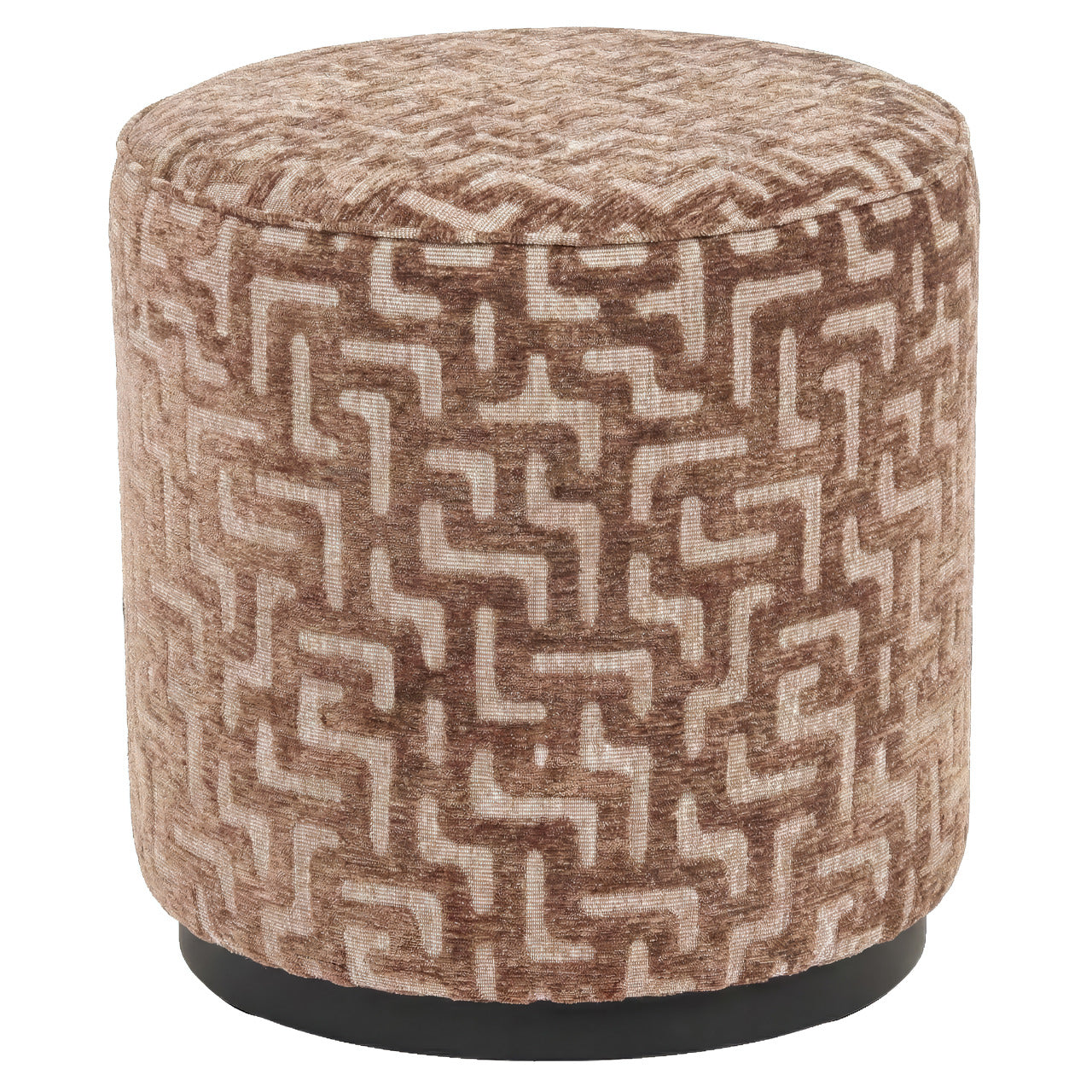 Hocker & Fußbank Lexie brown labyrinth 45Ø