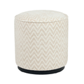 Hocker & Fußbank Lexie beige chevron 45Ø