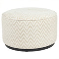 Hocker & Fußbank Lexie beige chevron 70Ø
