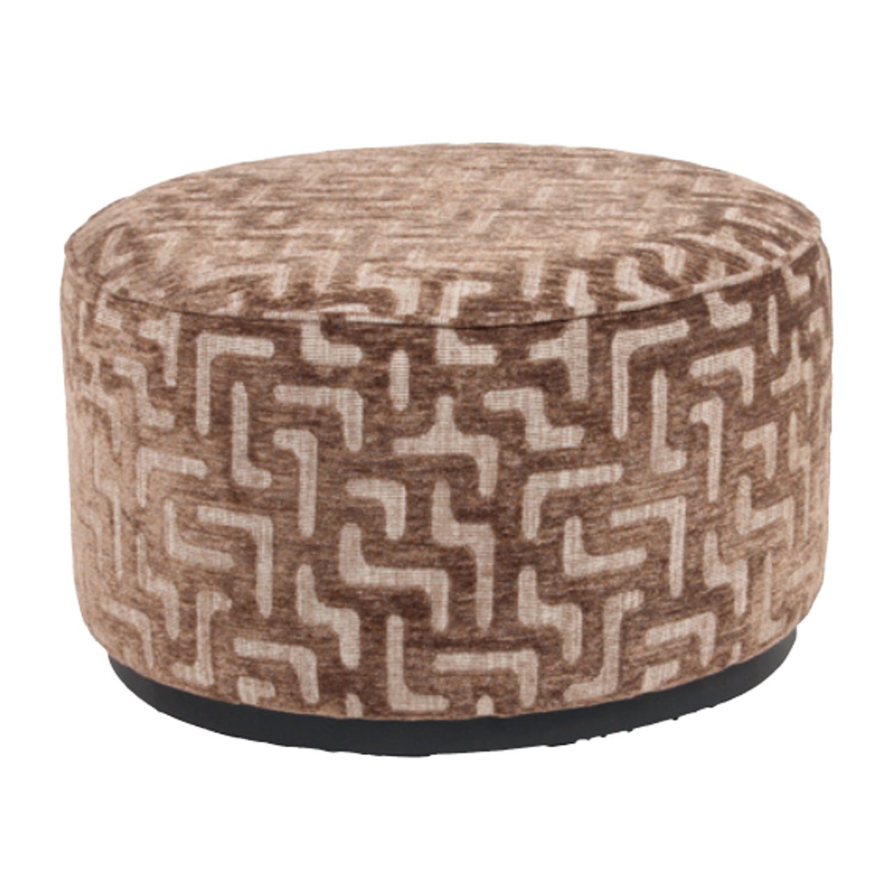 Hocker & Fußbank Lexie brown labyrinth 70Ø