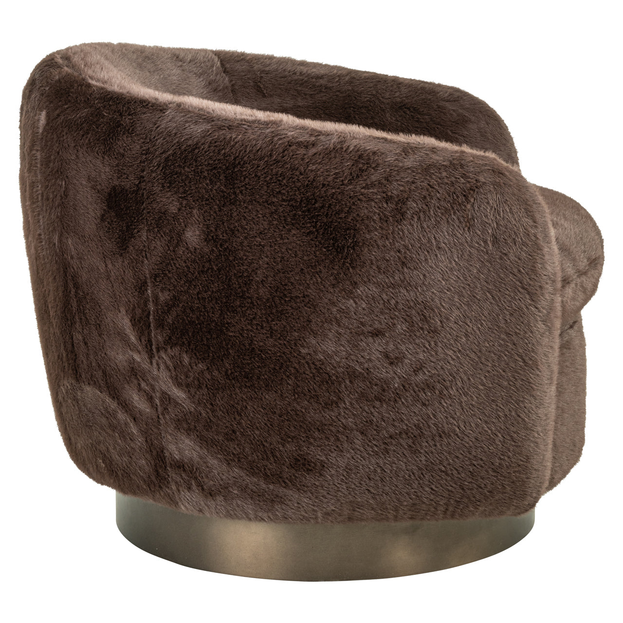 Lounge Stuhl Colmar chocolat fluffy swivel