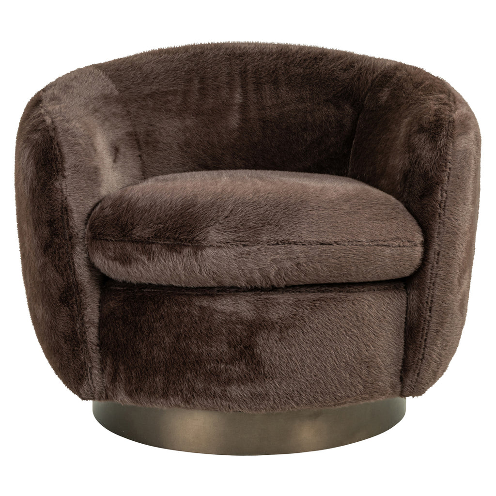Lounge Stuhl Colmar chocolat fluffy swivel