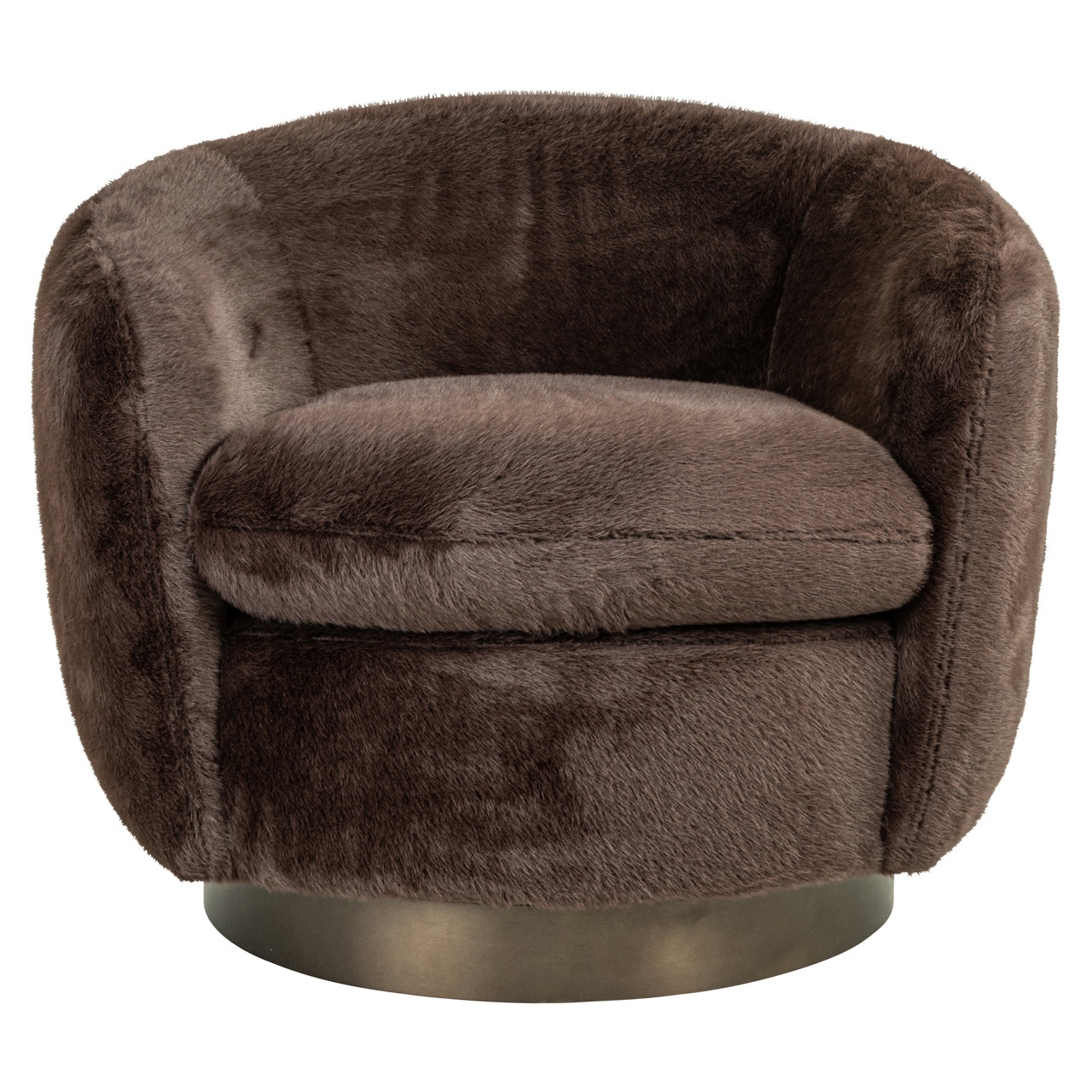 Lounge Stuhl Colmar chocolat fluffy swivel