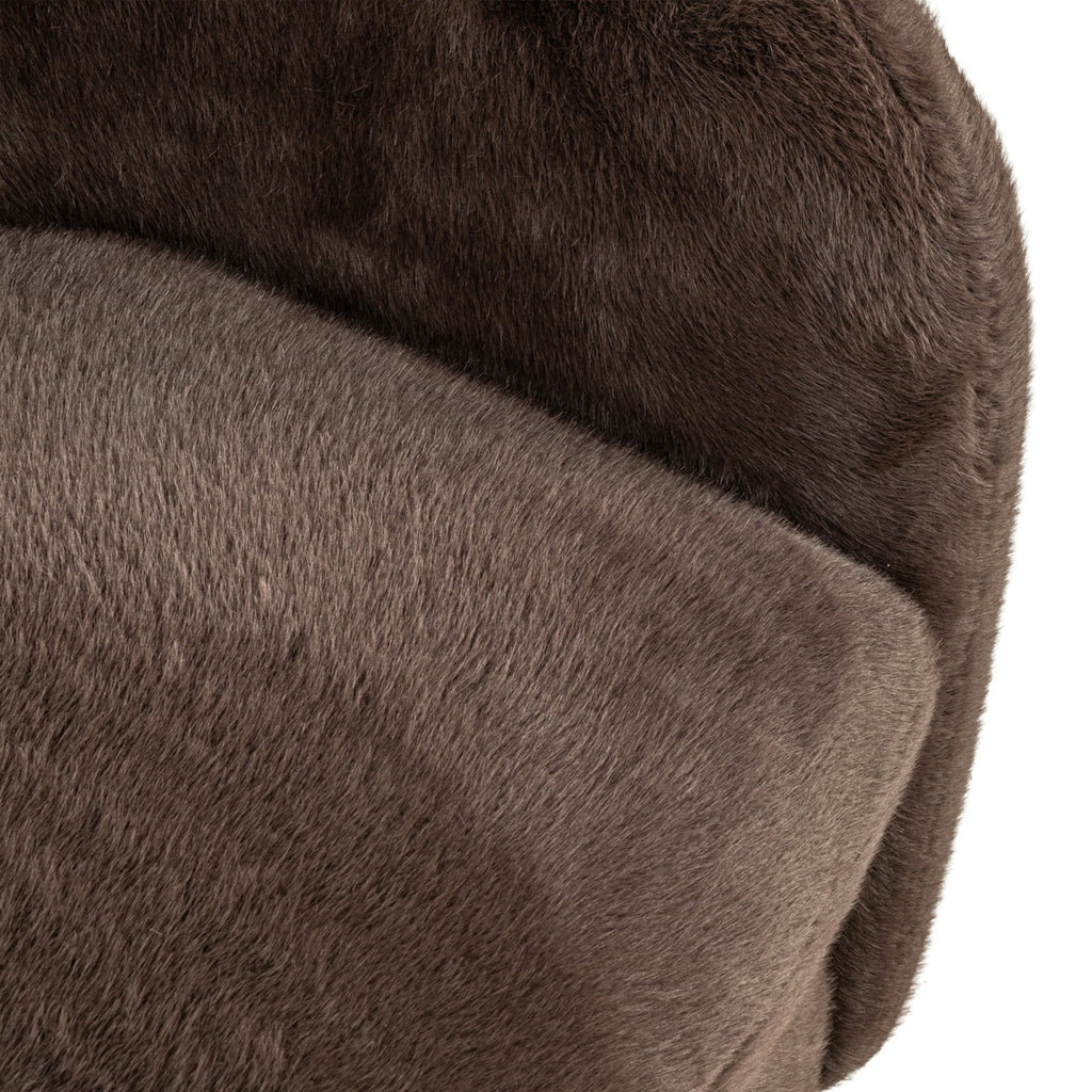 Lounge Stuhl Colmar chocolat fluffy swivel