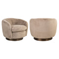 Lounge Stuhl Colmar khaki fluffy swivel