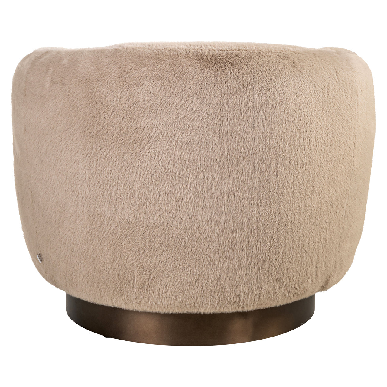 Lounge Stuhl Colmar khaki fluffy swivel