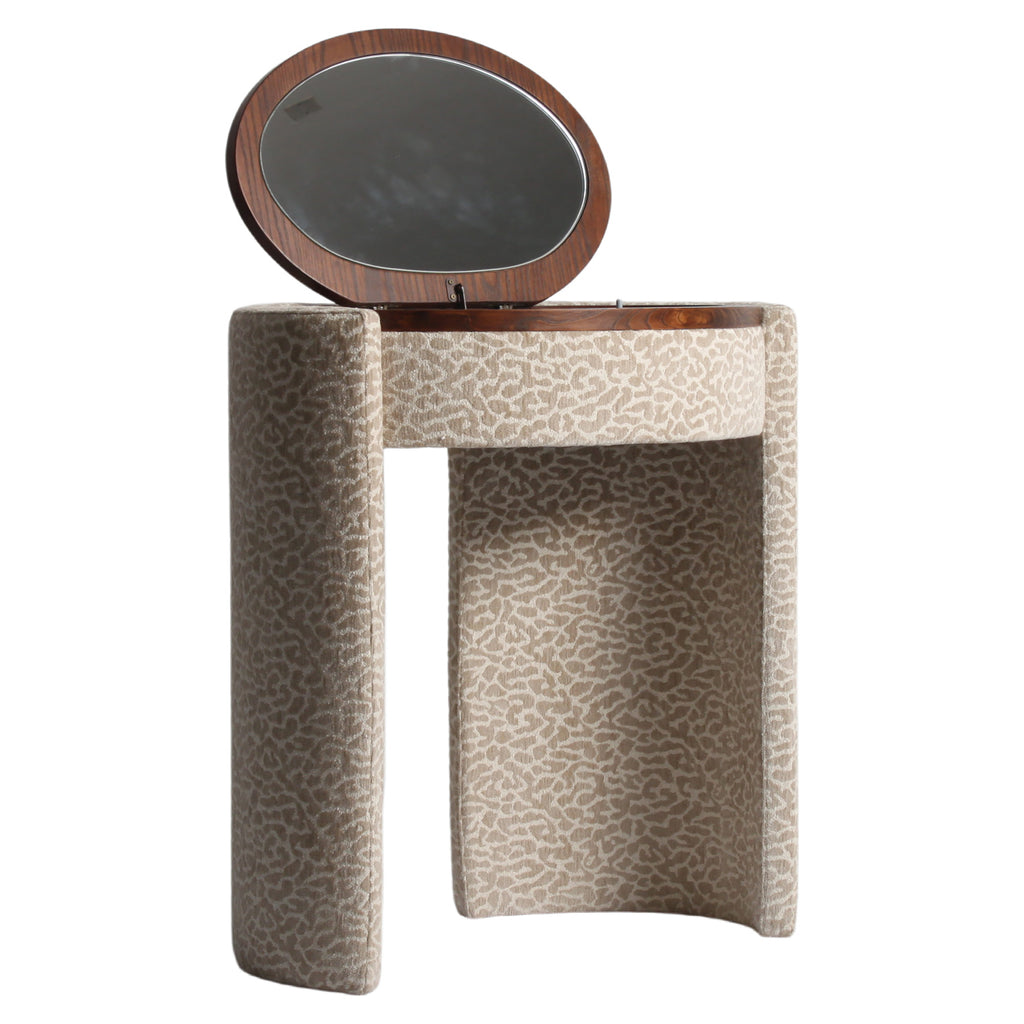 Schreibtisch Roxenne beige leopard dressing table