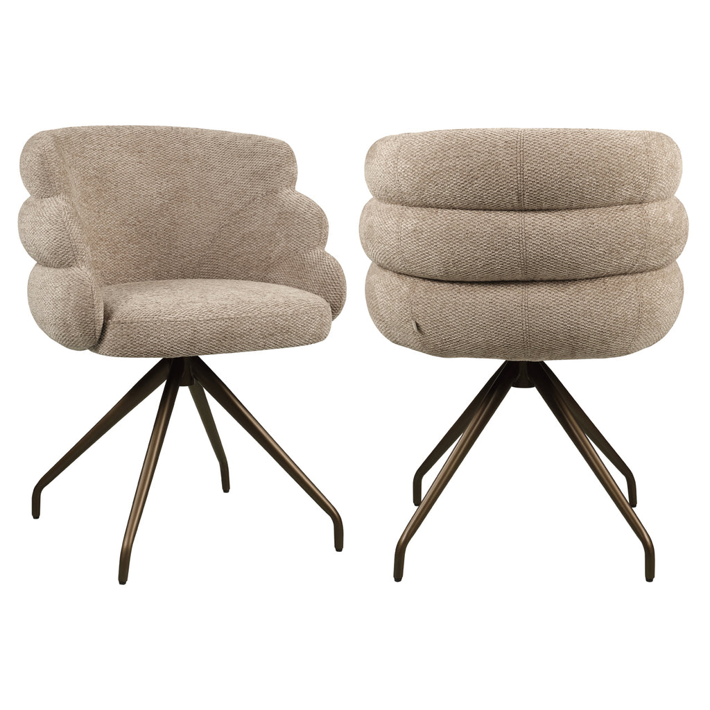Esszimmerstuhl Kayla mocca boldweave swivel