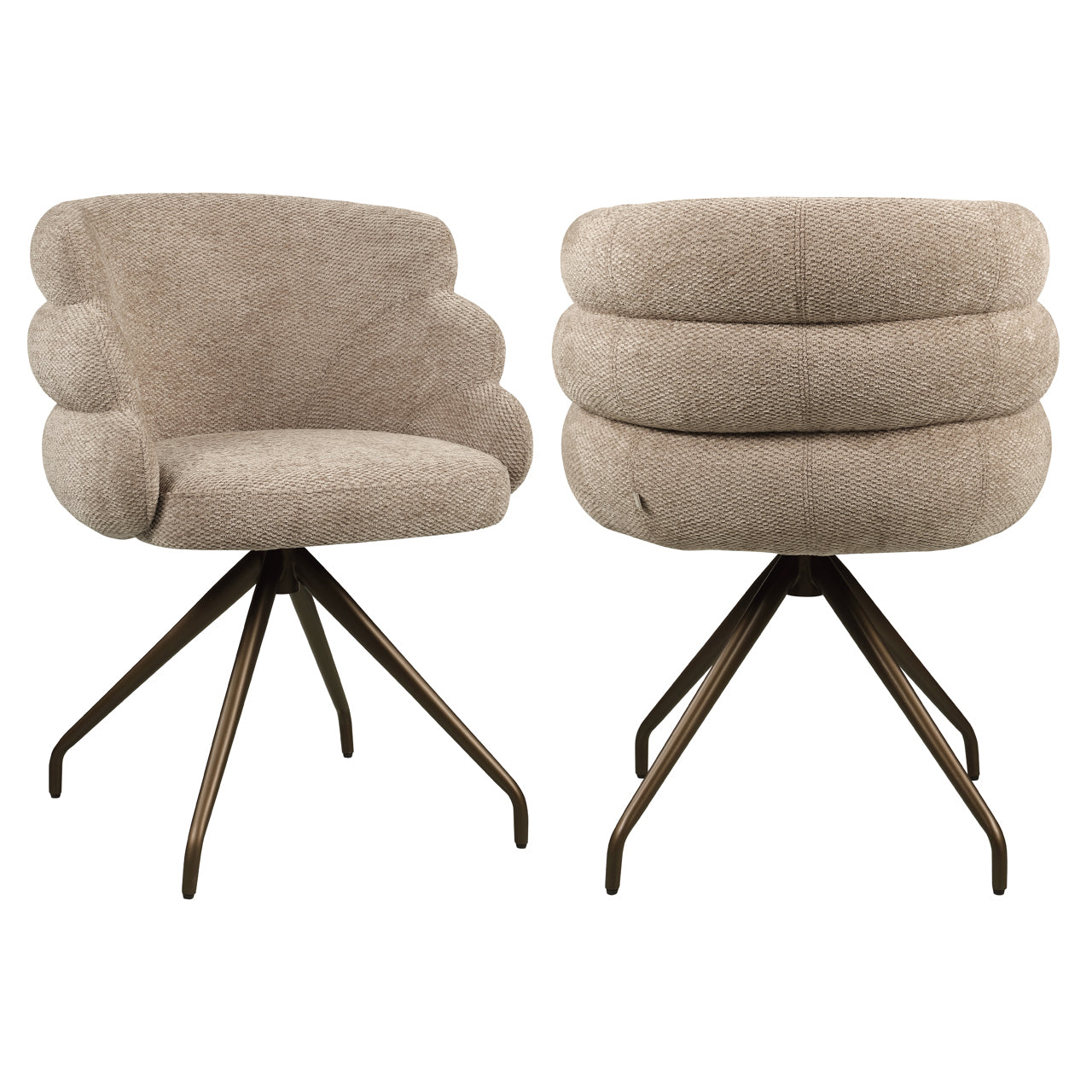 Esszimmerstuhl Kayla mocca boldweave swivel