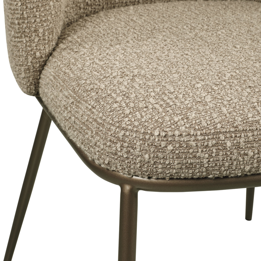 Esszimmerstuhl Elvi mocca chunky fire retardant (Set of 2)
