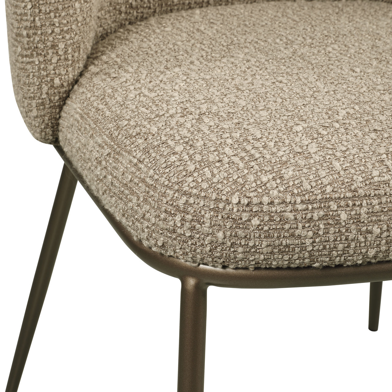 Esszimmerstuhl Elvi mocca chunky fire retardant (Set of 2)