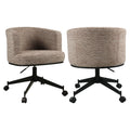 Esszimmerstuhl Rochenne mocca linear swivel on wheels