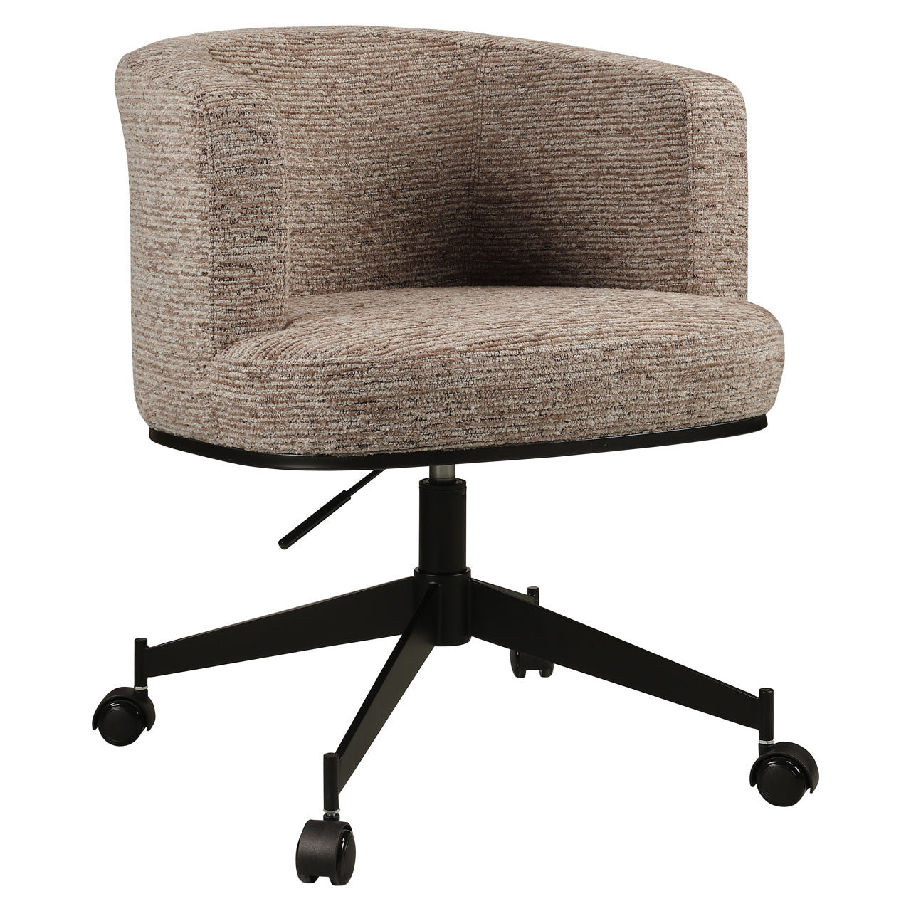 Esszimmerstuhl Rochenne mocca linear swivel on wheels