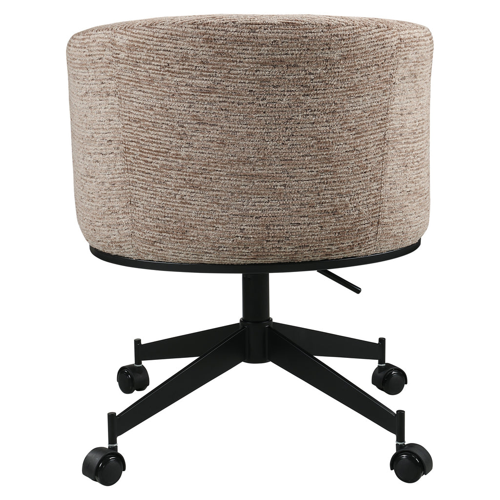 Esszimmerstuhl Rochenne mocca linear swivel on wheels