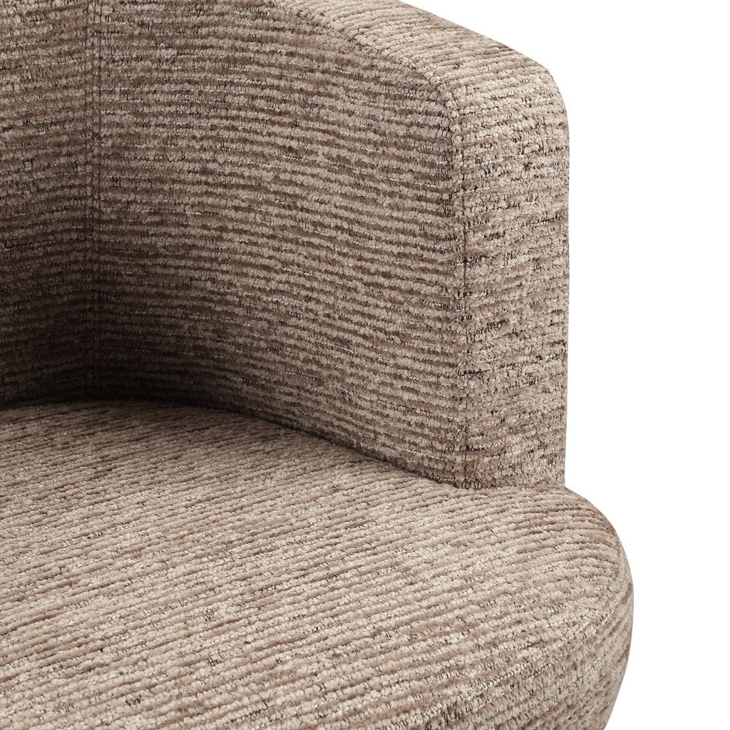 Esszimmerstuhl Rochenne mocca linear swivel on wheels