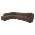 Sofa Pandora brown chunky lounge left