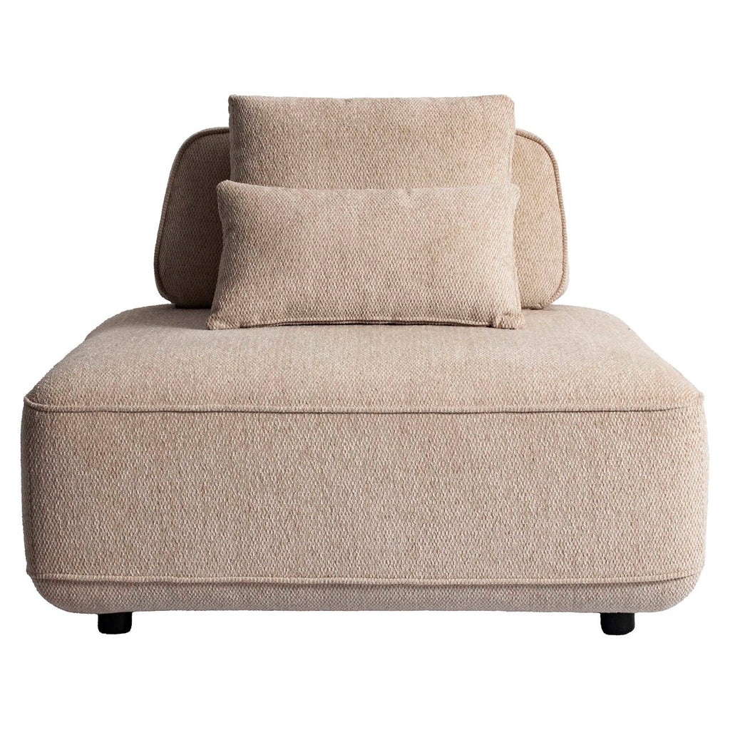 Sofa Tudor natural boldweave 1-seater movable backrest