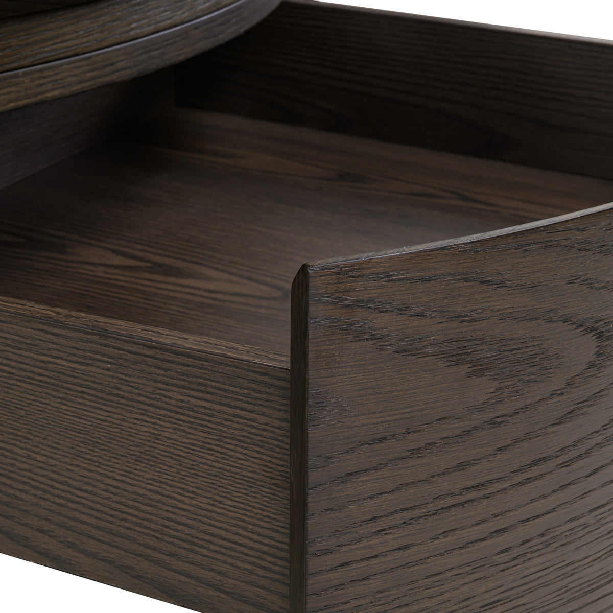 Couchtisch Langford brown 90Ø 1-drawer