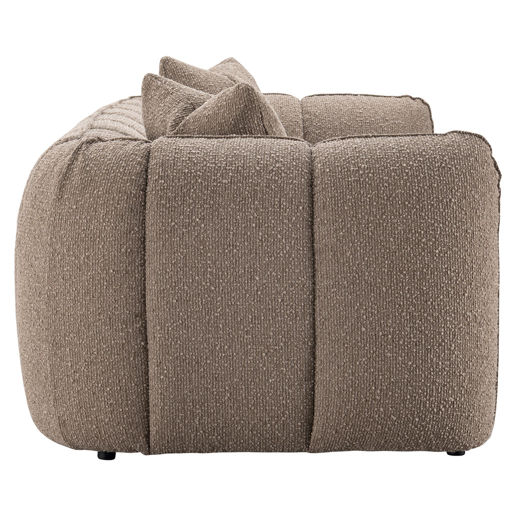 Sofa Hogan mocca chunky 3-seater fire retardant