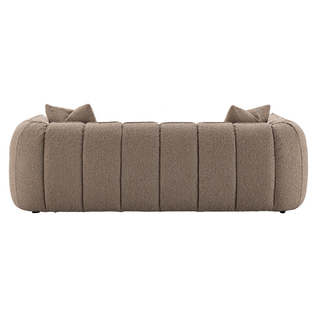 Sofa Hogan mocca chunky 3-seater fire retardant