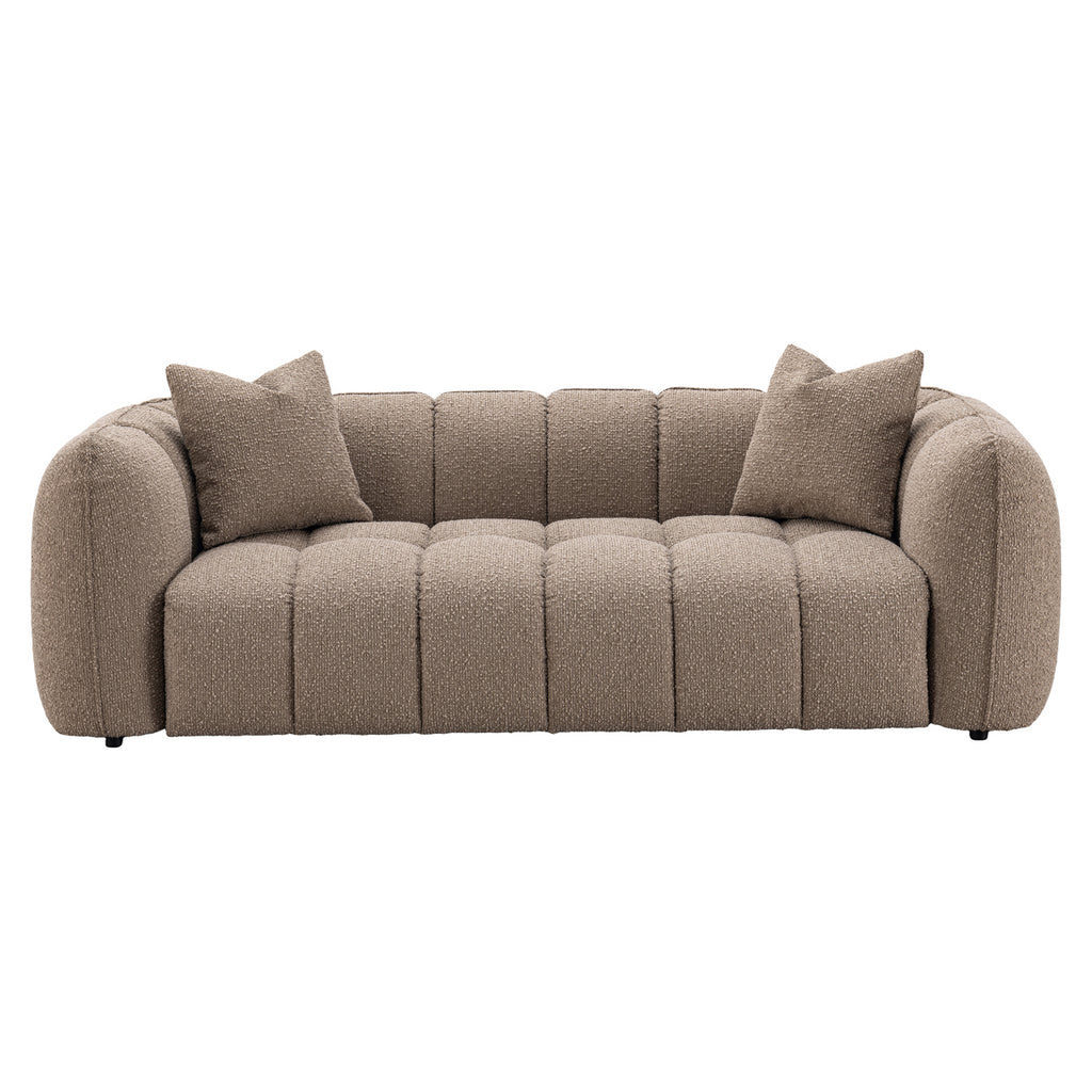Sofa Hogan mocca chunky 3-seater fire retardant