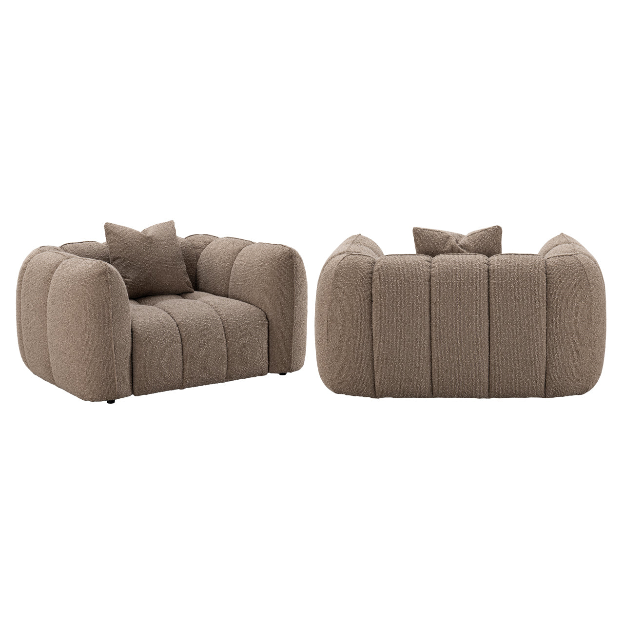 Lounge Stuhl Hogan mocca chunky fire retardant