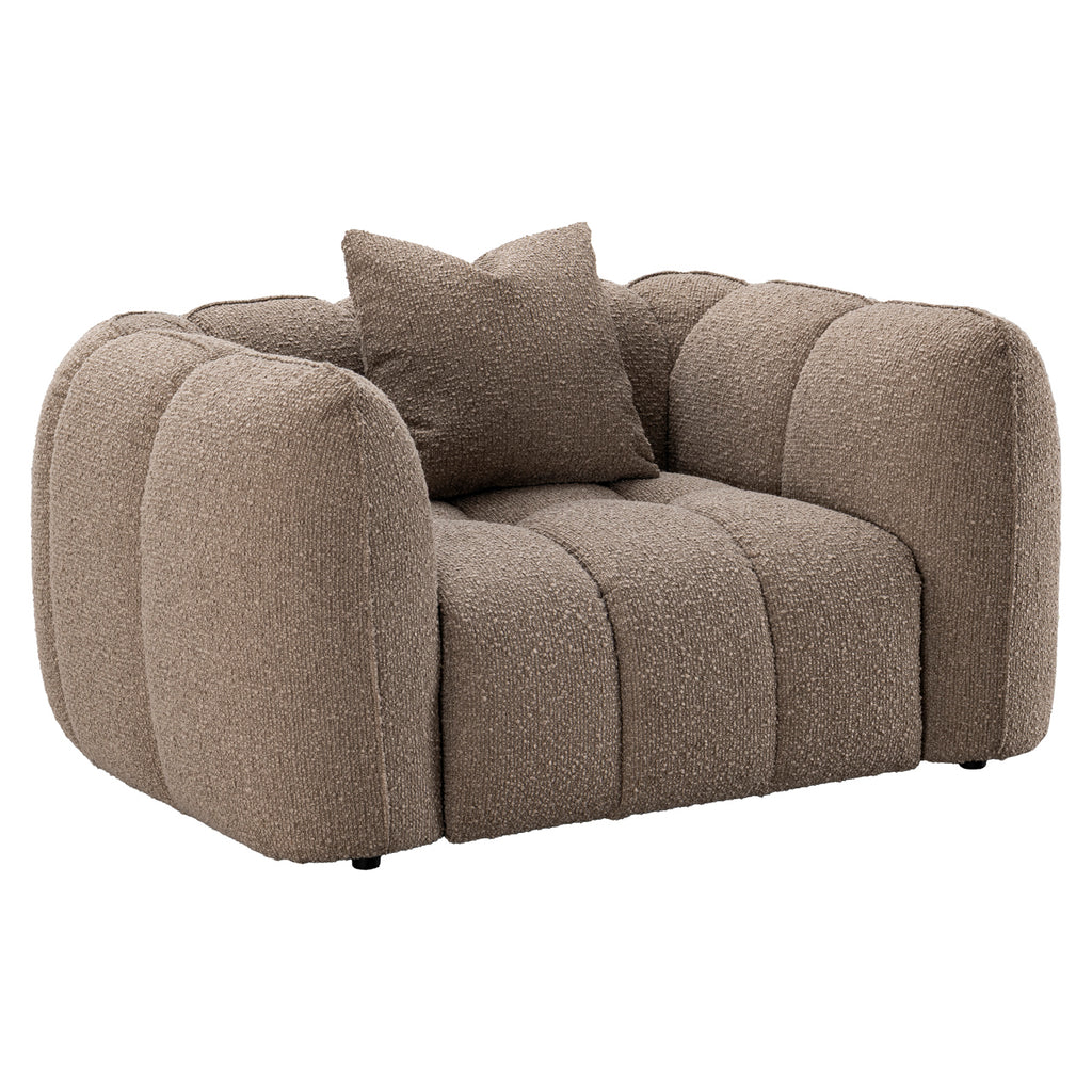Lounge Stuhl Hogan mocca chunky fire retardant