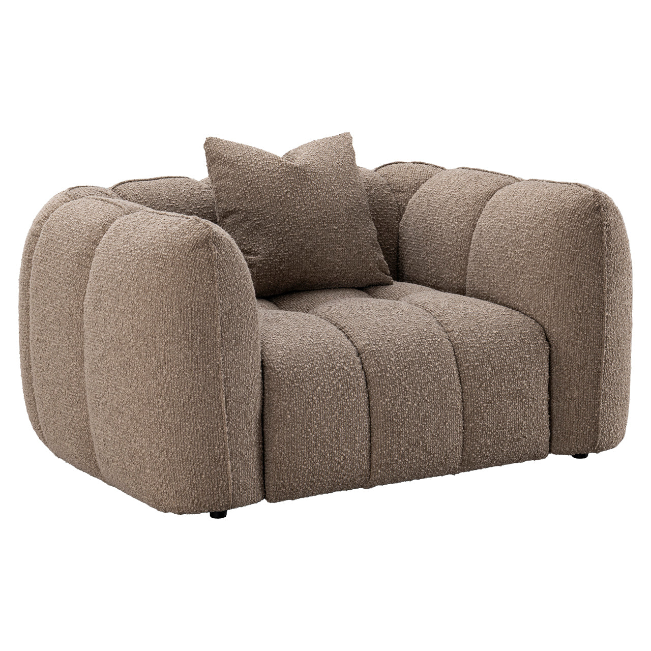 Lounge Stuhl Hogan mocca chunky fire retardant