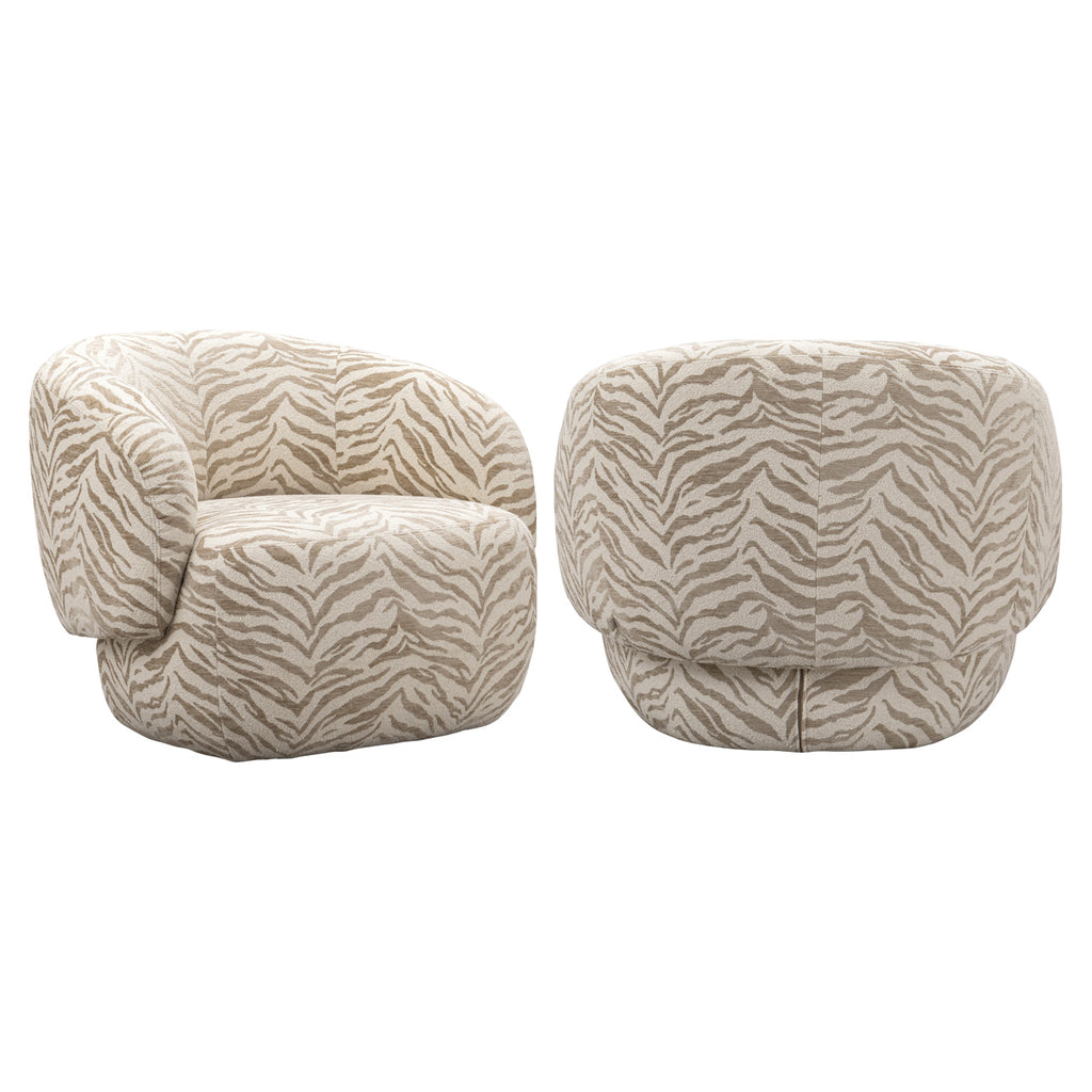 Lounge Stuhl Milano beige tiger