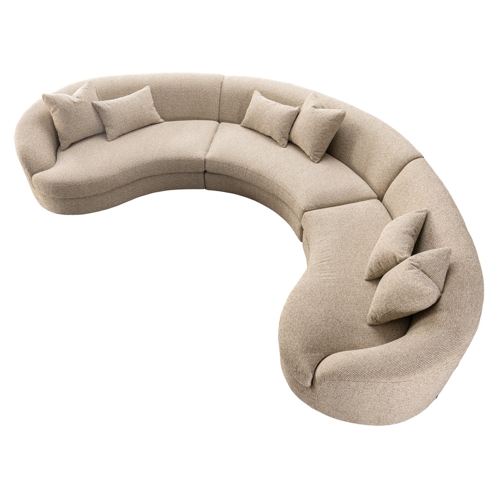 Sofa Morena cream blockweave