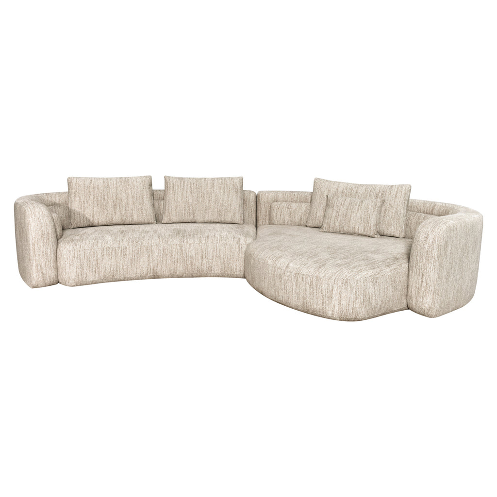Sofa Angusto natural softweave lounge right
