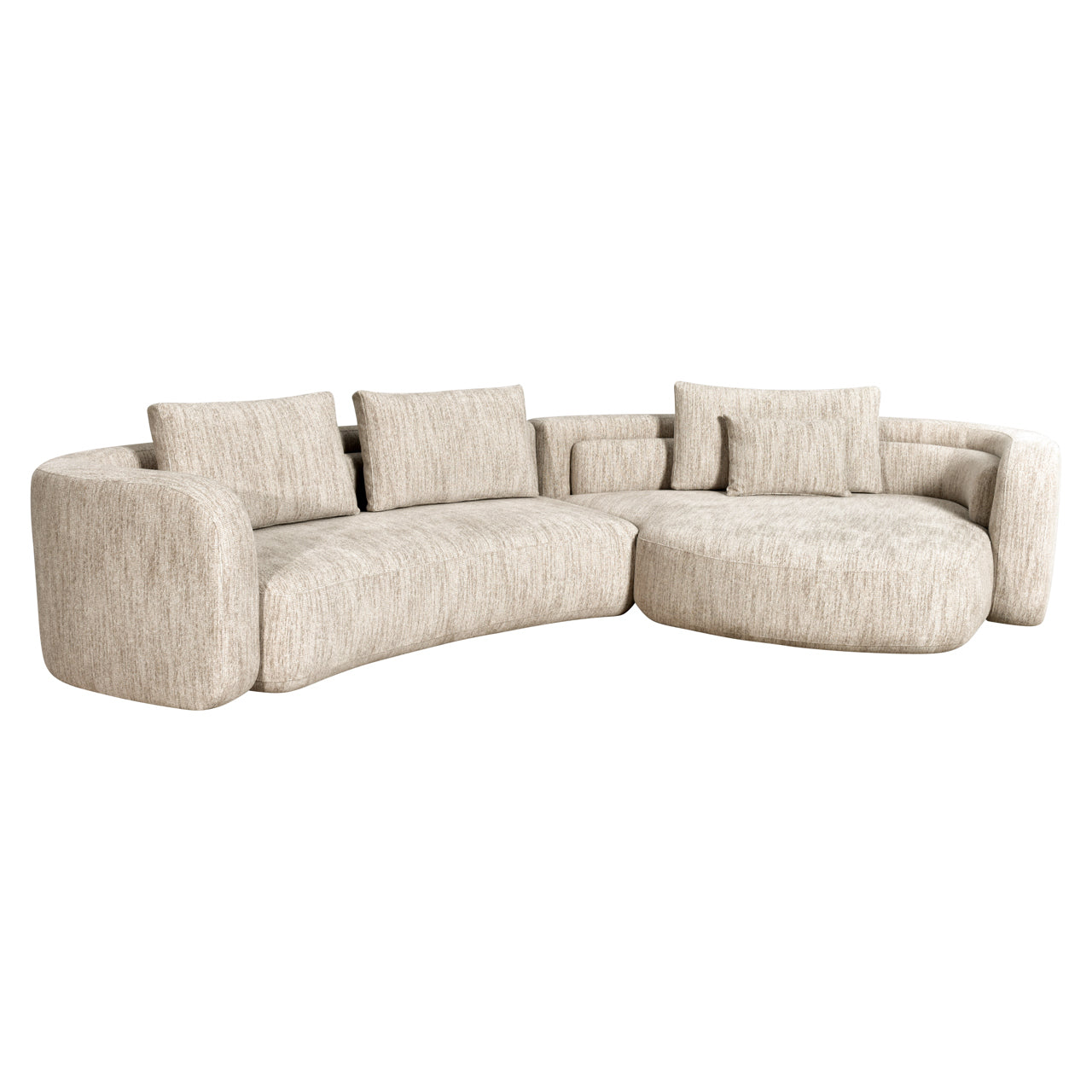 Sofa Angusto natural softweave lounge right