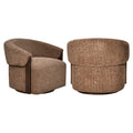 Lounge Stuhl Marina brown blockweave swivel fire retardant