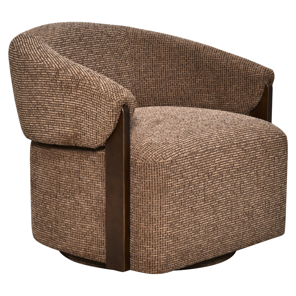 Lounge Stuhl Marina brown blockweave swivel fire retardant
