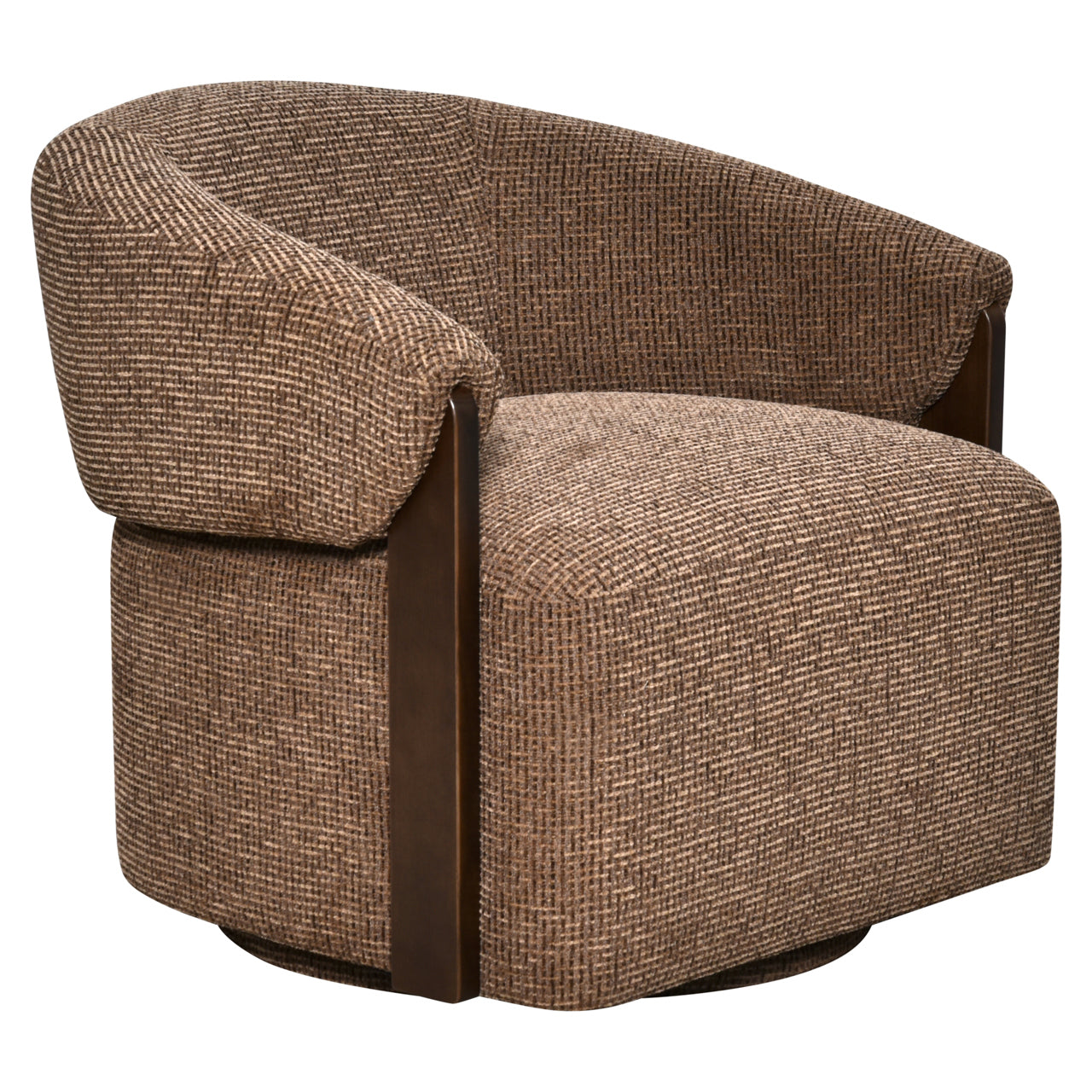 Lounge Stuhl Marina brown blockweave swivel fire retardant