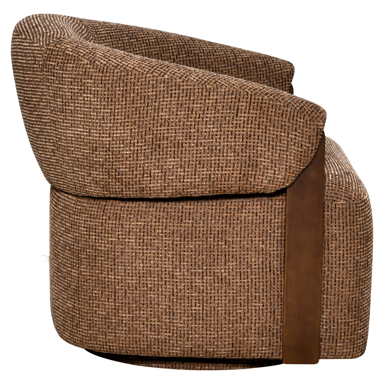 Lounge Stuhl Marina brown blockweave swivel fire retardant