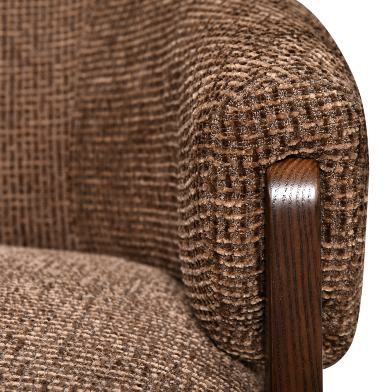 Lounge Stuhl Marina brown blockweave swivel fire retardant