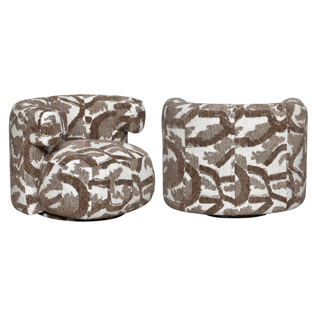 Lounge Stuhl Talley brown nature swivel